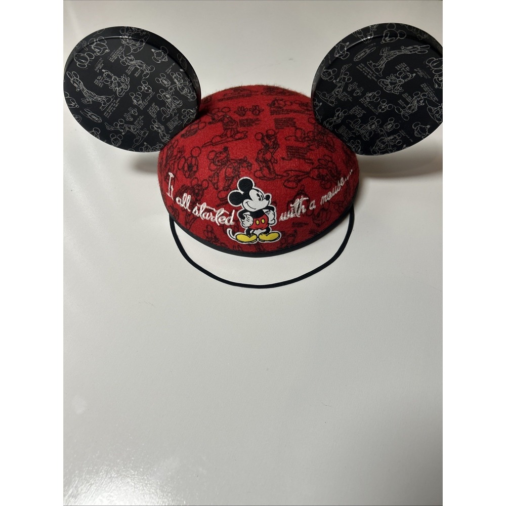 Disney Mickey Mouse Ears Hat "It All Started With A Mouse" Walt Disneyland